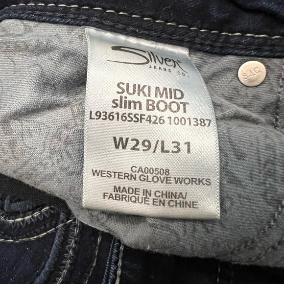 Silver suki mid slim boot jeans size 29 - Picture 5 of 5